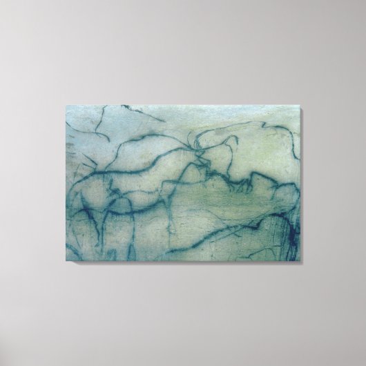 Antelope en Bison, Perigordiaan (grotschilderij) Canvas Afdruk (Voorkant)