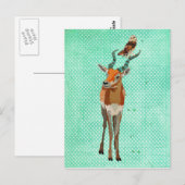ANTELOPE- EN OWL-Briefkaart Briefkaart (Voorkant / Achterkant)
