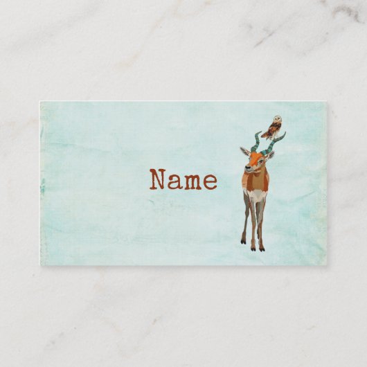 ANTELOPE- EN OWL-Visitekaartje Visitekaartje (Achterkant)