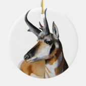 Antelope Head kerstversiering Keramisch Ornament (Achterkant)
