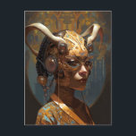 Antelope Headdress Science Fiction Cyberpunk Briefkaart<br><div class="desc">Antelope Headdress Science Fiction</div>