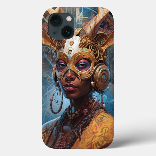 Antelope Headdress Science Fiction Cyberpunk Case-Mate iPhone Case (Achterkant)