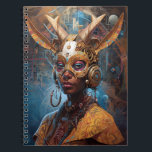 Antelope Headdress Science Fiction Cyberpunk Notitieboek<br><div class="desc">Fantasy art producten van The Lunarium.</div>