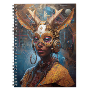 Antelope Headdress Science Fiction Cyberpunk Notitieboek