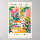 Antelope in badkuip Art Print, Matisse Art, Bathro Poster (Voorkant)