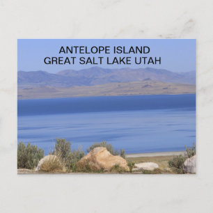 Antelope Island Great Salt Lake in het Briefkaart