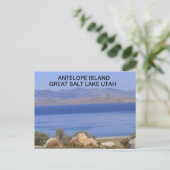 Antelope Island Great Salt Lake in het Briefkaart  (Staand voorkant)