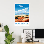 Antelope Island State Park Vintage Reisposter Poster (Thuiskantoor)