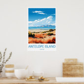 Antelope Island State Park Vintage Reisposter Poster (Keuken)