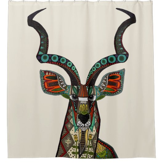 antelope ivoor douchegordijn (Voorkant)