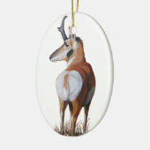 Antelope kerstversier keramisch ornament (Links)