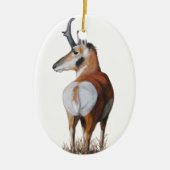 Antelope kerstversier keramisch ornament (Voorkant)