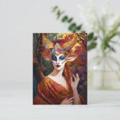 Antelope Lady Surreal Fantasy Art Briefkaart (Staand voorkant)