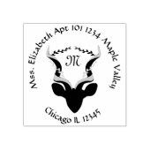Antelope Name Return Address Rubberstempel (Afrduk)