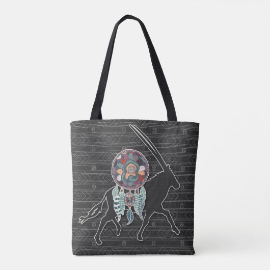 Antelope Native American Animal Dream Catcher Tote Bag (Achterkant)