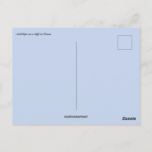 Antelope op een klif in Oman Briefkaart (Achterkant)