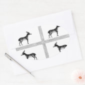 antelope-patroon ovale sticker (Envelop)