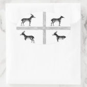 antelope-patroon ovale sticker (Tas)