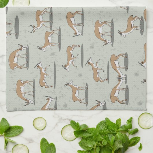Antelope Pattern Theedoek (Gevouwen)