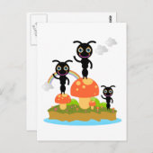 Anten en paddenstoelen briefkaart (Voorkant / Achterkant)