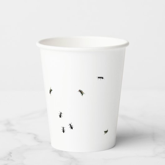 Anten en vliegen papieren bekers (Achterkant)