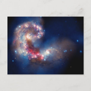 Antennae Galaxies Colorful Composiet Briefkaart
