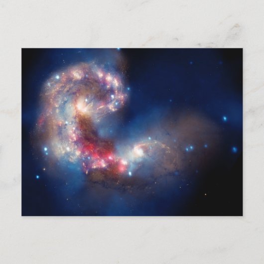 Antennae Galaxies Colorful Composiet Briefkaart (Voorkant)