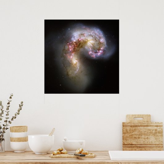 Antennae Galaxies poster (Keuken)