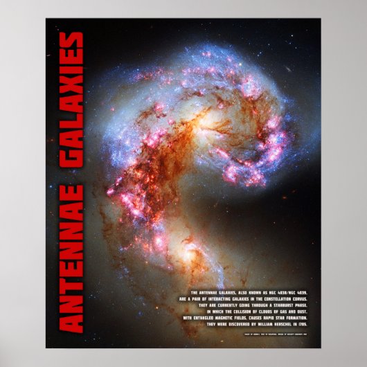 Antennae Galaxies Poster (Voorkant)