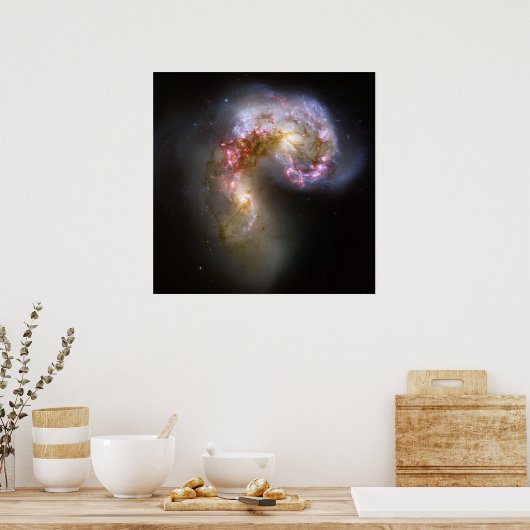 Antennae Galaxies Space Astronomie Poster (Keuken)