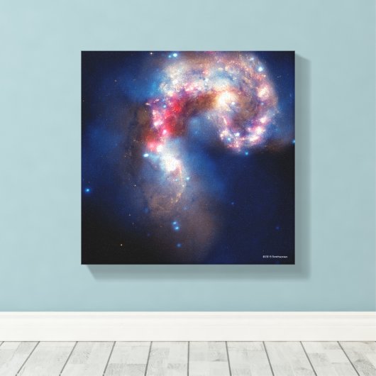 Antenne: een galactisch bril canvas afdruk (Insitu (Houten vloer))