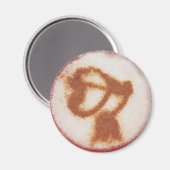 Antenne latte koffiekunst magneet (Voorkant / Achterkant)