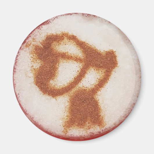 Antenne latte koffiekunst magneet (Voorkant)