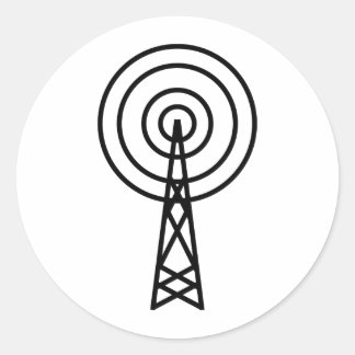 antenne luchtteken ronde sticker
