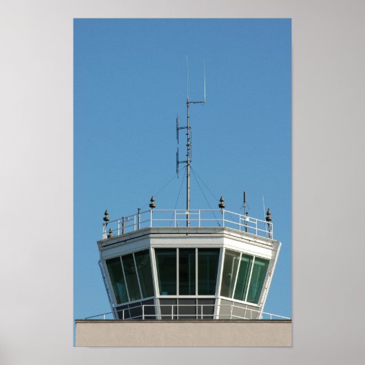 Antenne luchtverkeersleidingtoren poster (Voorkant)