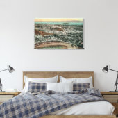 antenne van de stad van de Twin Peaks Canvas Afdruk (Insitu (Slaapkamer))