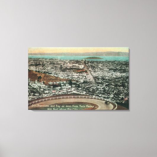 antenne van de stad van de Twin Peaks Canvas Afdruk (Voorkant)