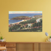 antenne van Emerald Bay Canvas Afdruk (Insitu (Woonkamer))