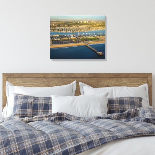 antenne van Newport Beach California Canvas Afdruk (Insitu (Slaapkamer))