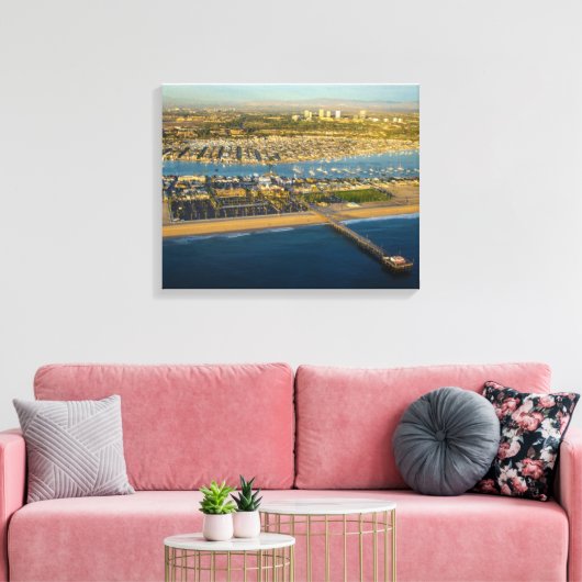 antenne van Newport Beach California Canvas Afdruk (Insitu (Woonkamer))