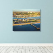 antenne van Newport Beach California Canvas Afdruk (Insitu (Houten vloer))