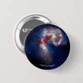 Antennes: Een galactisch bril Ronde Button 5,7 Cm (Voorkant /achterkant)