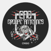 ANTENNSE AUTOCOLLANT RONDE STICKER (Voorkant)