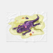 Anteosaurus zonnebaden met hoofdtelefoon. fleece deken (Voorkant (Horizontaal))