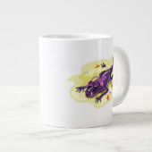 Anteosaurus zonnebaden met hoofdtelefoon. grote koffiekop (Voorkant rechts)