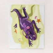 Anteosaurus zonnebaden met hoofdtelefoon. legpuzzel (Verticaal)