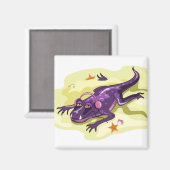 Anteosaurus zonnebaden met hoofdtelefoon. magneet (Voorkant / Achterkant)