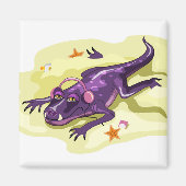 Anteosaurus zonnebaden met hoofdtelefoon. magneet (Voorkant)