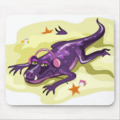 Anteosaurus zonnebaden met hoofdtelefoon. muismat (Voorkant)
