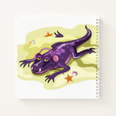 Anteosaurus zonnebaden met hoofdtelefoon. notitieboek (Achterkant)